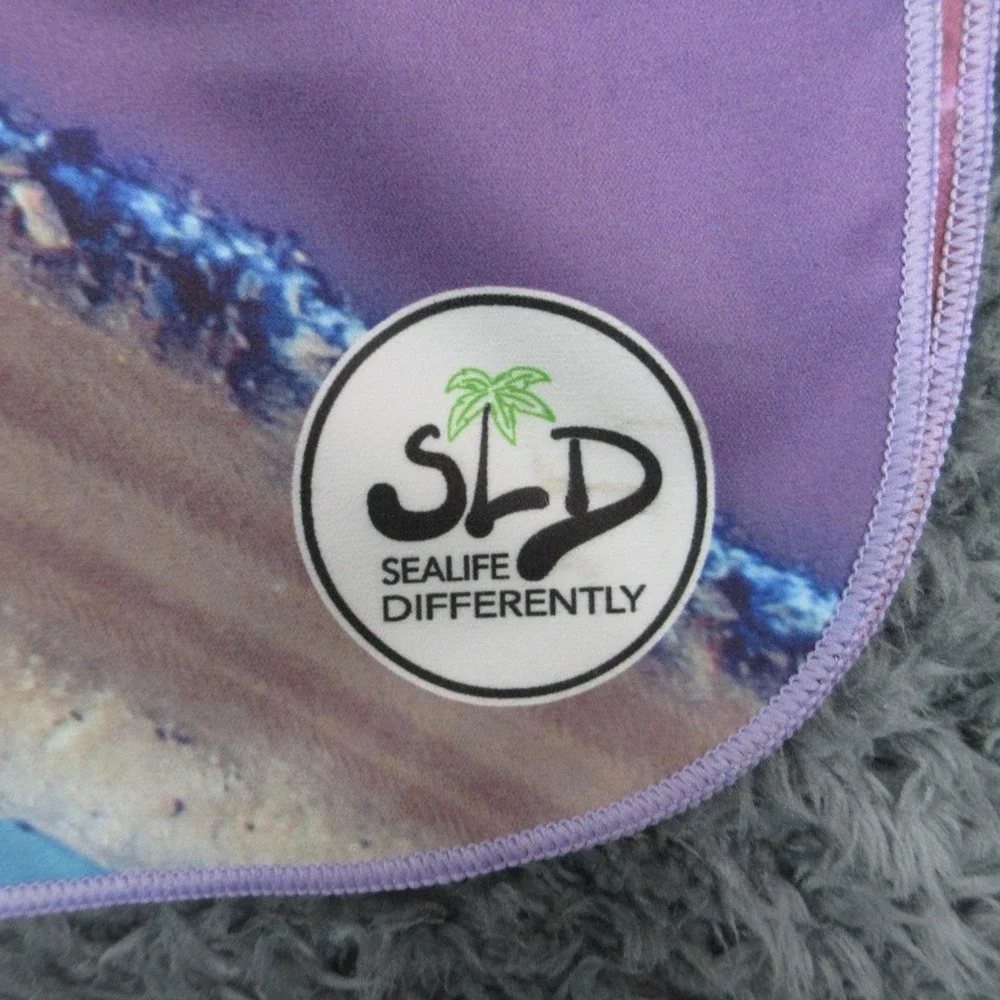SLD Beach & Travel Towel Double Sided 30x60 Sand Free Multicolor Recycled NWT